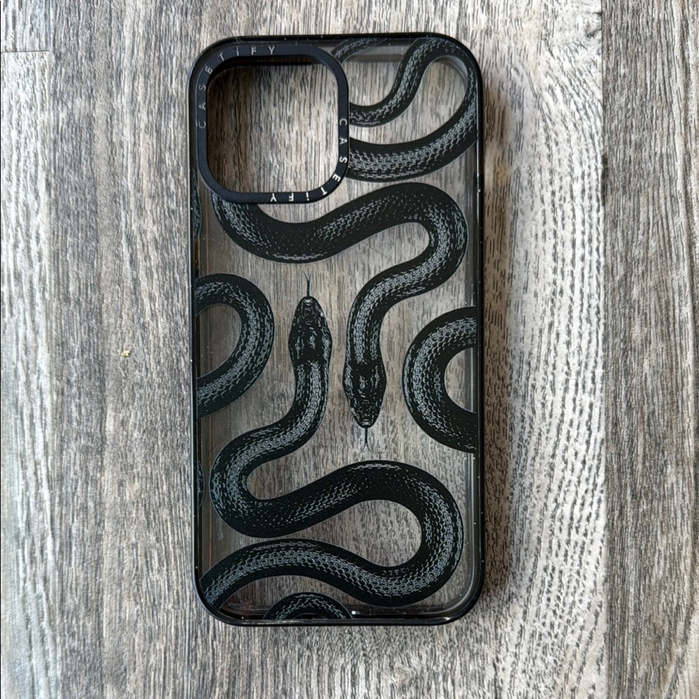Casetify Cell Phone Case Black Kingsnake Snake iPhone 13 Pro Max Clear